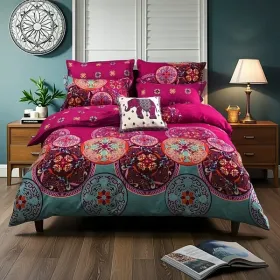 3pcs Duvet Cover Set King Duvet Coverx1 Pillowcasex2 Extremely Diverse Styles (Option: Boho)