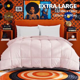 Extra Large Pink Quilt Inner, Comfortable, Soft, And Skin-friendly Oversized Duvet, Machine Washable, Suitable For Home Bedroom Use, All-season V (Option: XL)