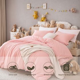 Three-piece Bedding Set With Solid Color Quilt Cover And Pillowcase, Three-piece Bedding Set - Super Soft Microfiber Hotel Series - Brushed Super (Option: 229cmX229cm 6pcs)