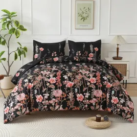 2pieces Comforter Set Twin Comforterx1 Pillowcasex1 Extremely Diverse Styles (Option: HeiSeFanHua)